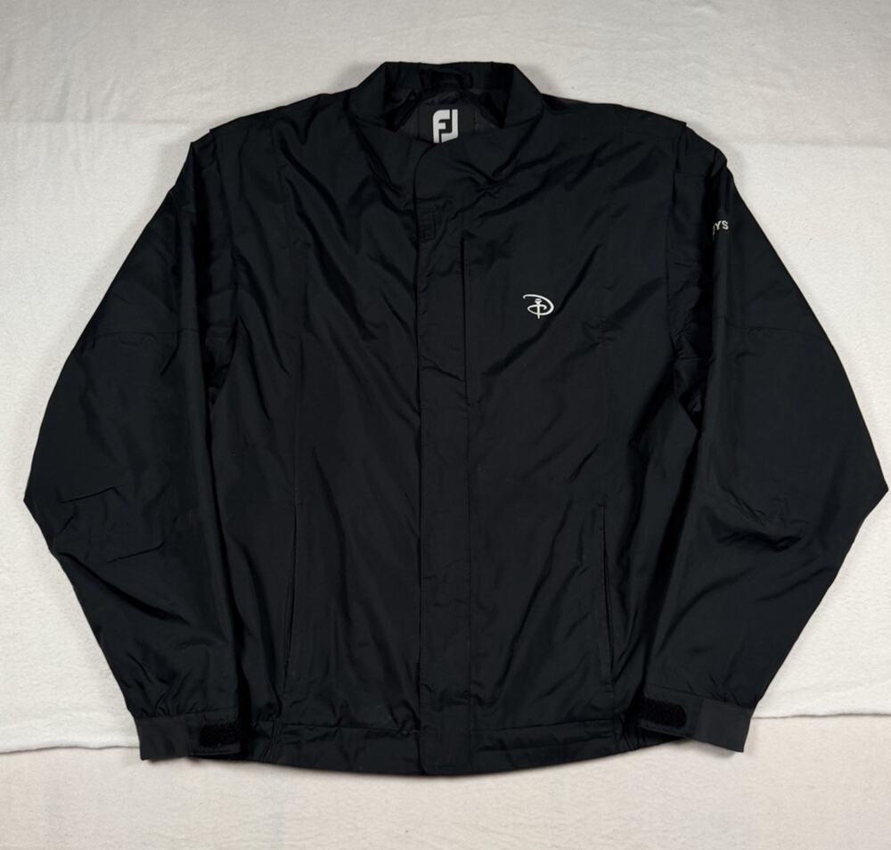 Size XL - Disney DryJoys By Footjoy Jack Golf Rain Wind Course Black Full Zip